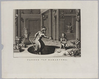 KG 07437
<br/>
Geschiedenis godsdiensten: "Pagode van Kamaetsma"
<br/>
<em>Philips Jacobsz., Caspar (1732-1789)</em>